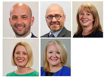 Photos of Jenny Gilruth, Patrick Harvie, Ben McPherson, Christina McKelvie and Shona Robison.