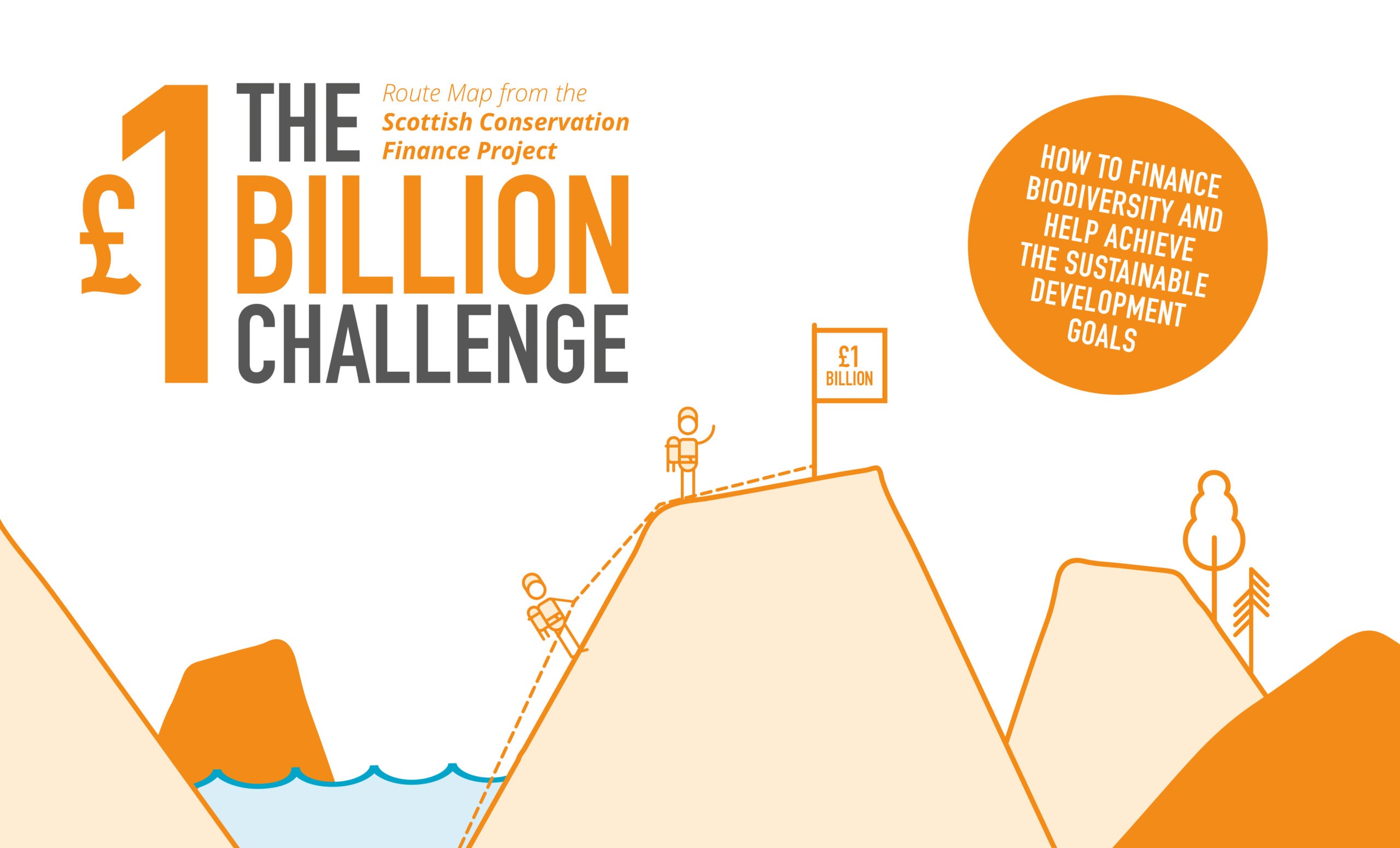 Decorative illustrated scene to promote the £1 Billion challenge