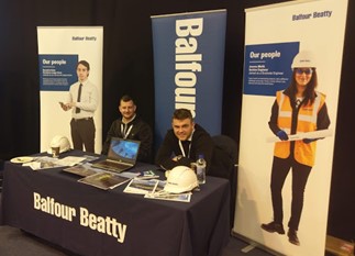 Balfour Beatty apprentices at their exhibition stand