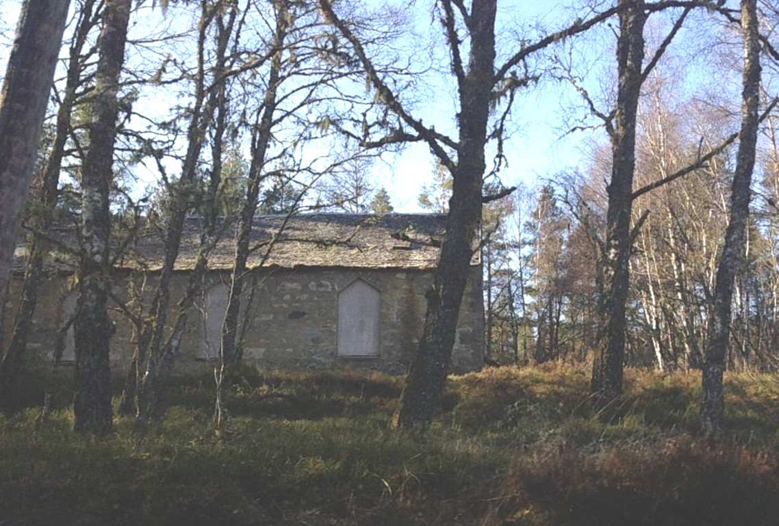 An old chapel in a woodland setting