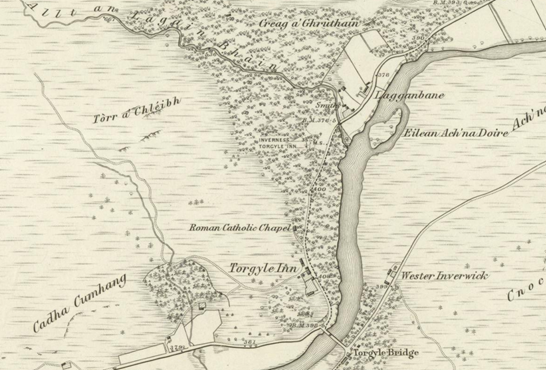 An old OS map of the location in 1871