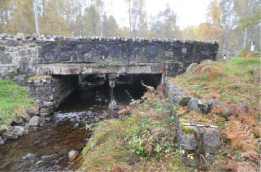 Existing road bridge over river