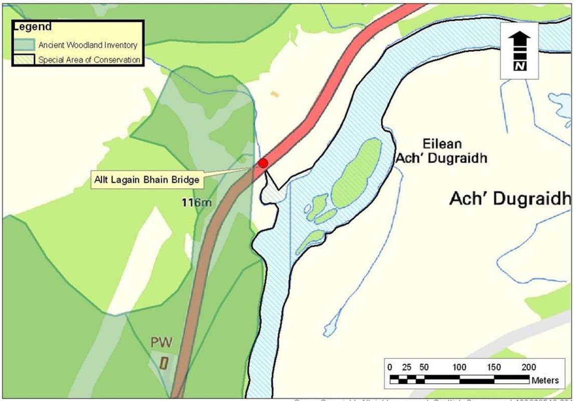 Map showing nature conservation and other environmentally sensitive sites