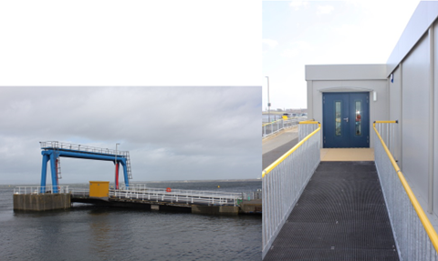 Ferry Berth and Exit ramp from terminal.