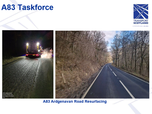 A83 Ardgenavan Road Resurfacing, as described in the following text