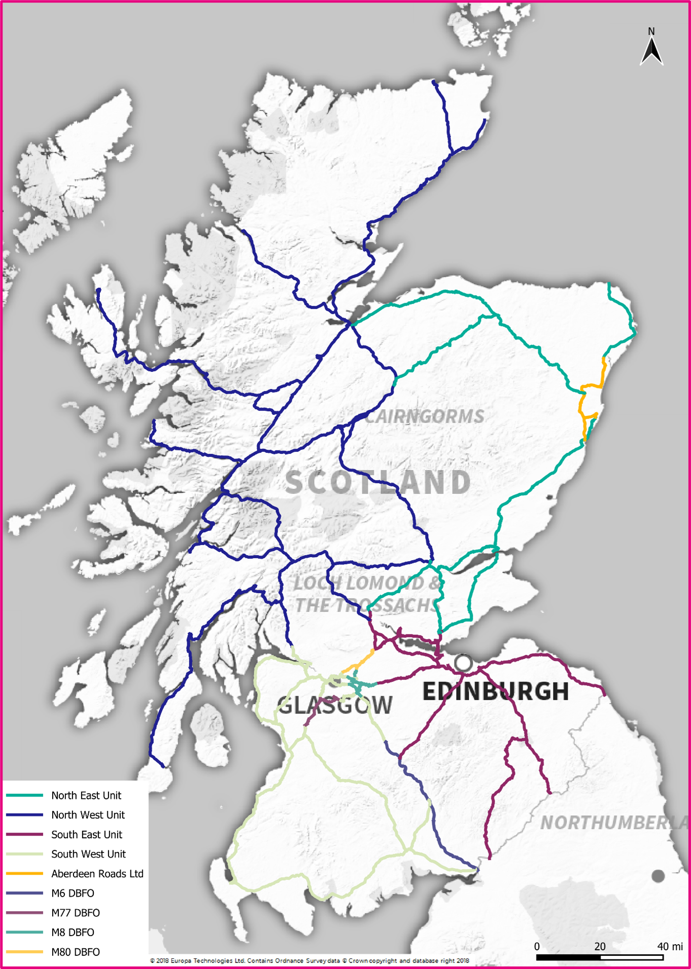 Figure 1-3: Scottish Trunk Road Map