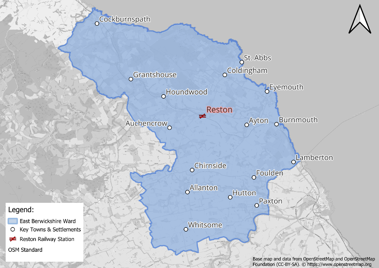 Figure 53: East Berwickshire Map for Panel Survey