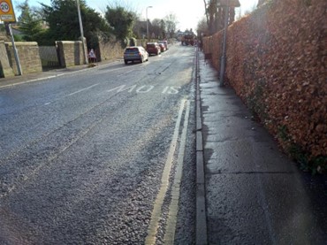 A quiet road before road safety interventions.