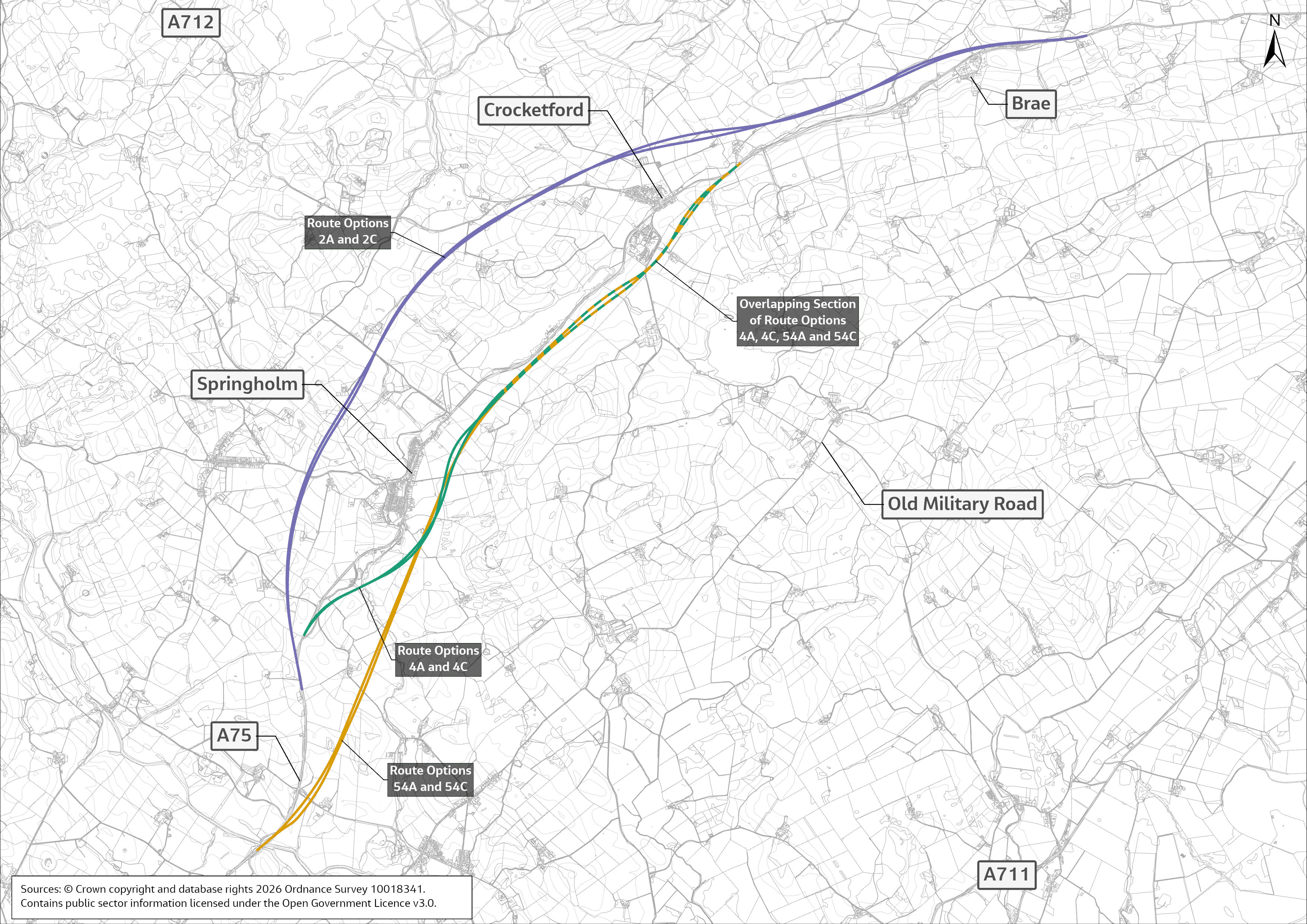 A75 route options 220626 A75 route options 220626
