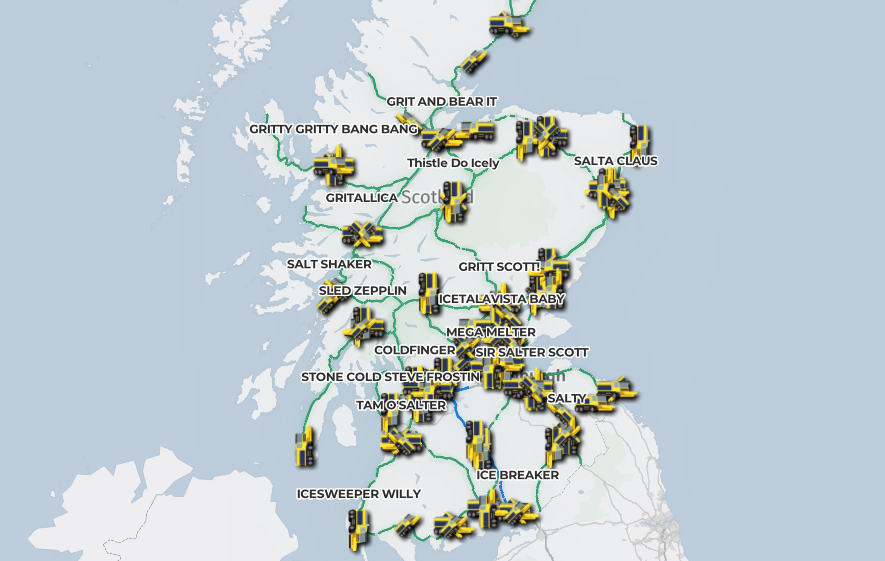 Figure 7 2: Traffic Scotland ‘Live’ Gritter Tracker