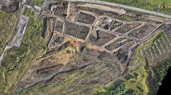 Figure 10. Peat reuse cells on A9 Dualling: Tomatin to Moy project