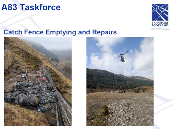 Slide 4 - Catch Fence Empyting and Repairs