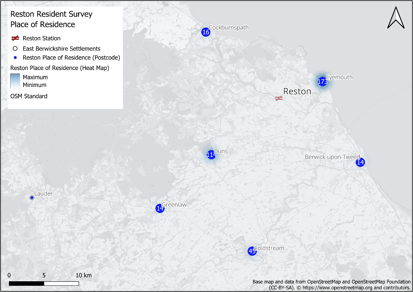 Figure 4: Reston Resident Survey – Place of Residence - as described in previous text