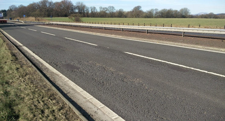 Figure 3-4 - VCS near A9 Dunblane in 2016, prior to treatment, as described in text above