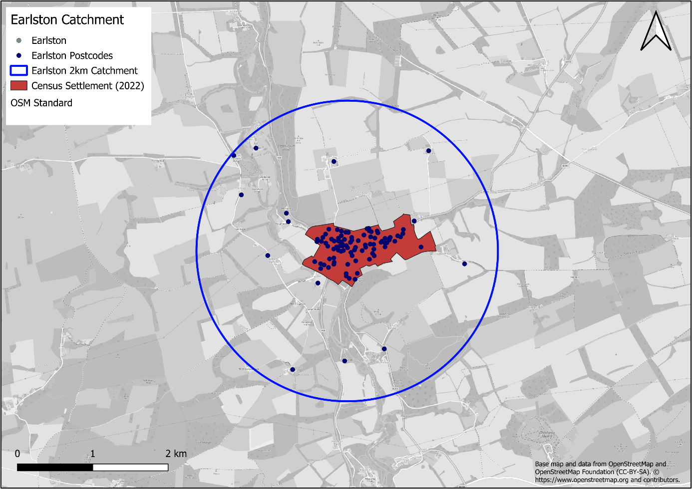 Figure 81: Counterfactual Survey – Earlston Catchment - as described in previous text