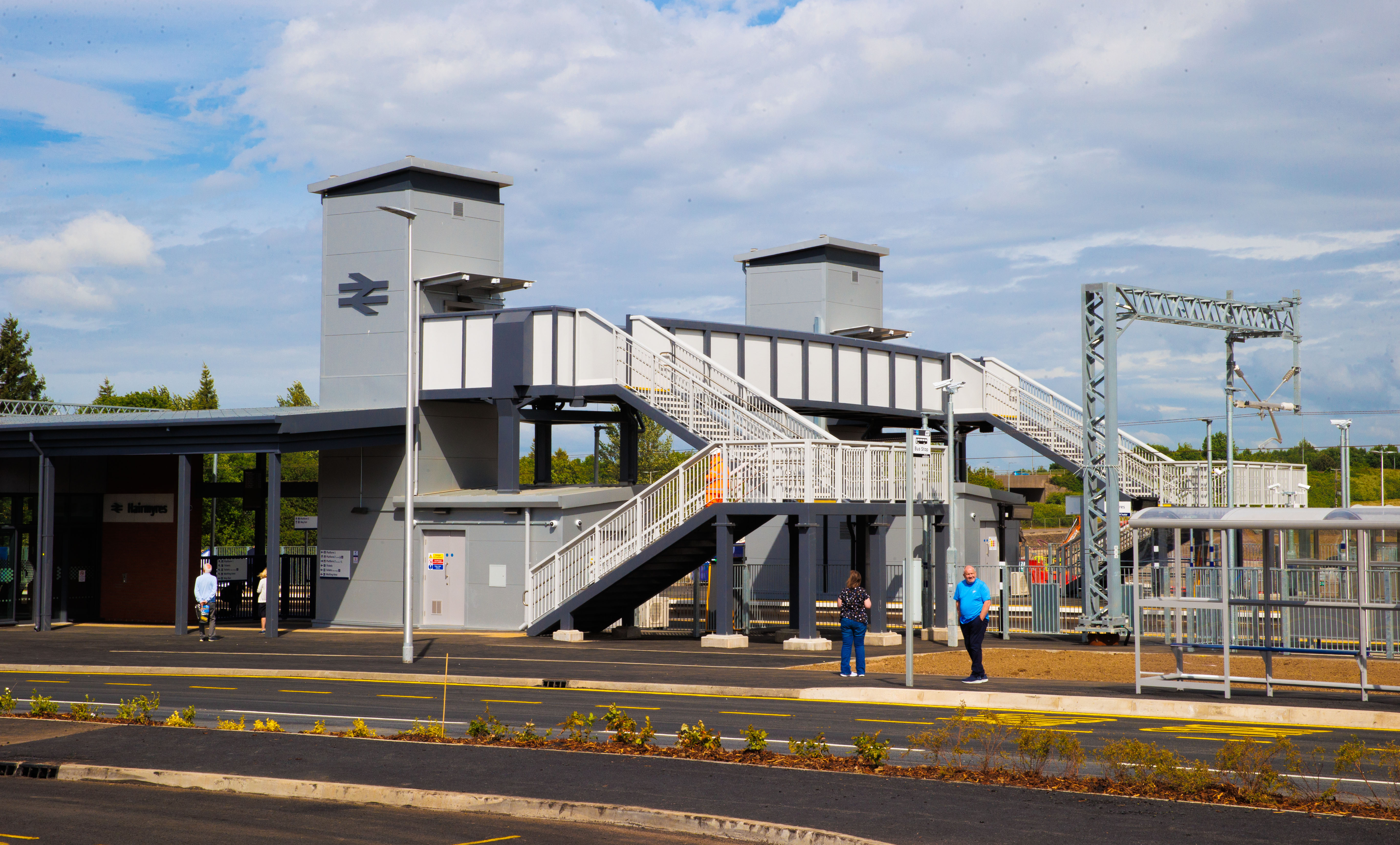 A photograph of rail accessibility improvements at East Kilbride station