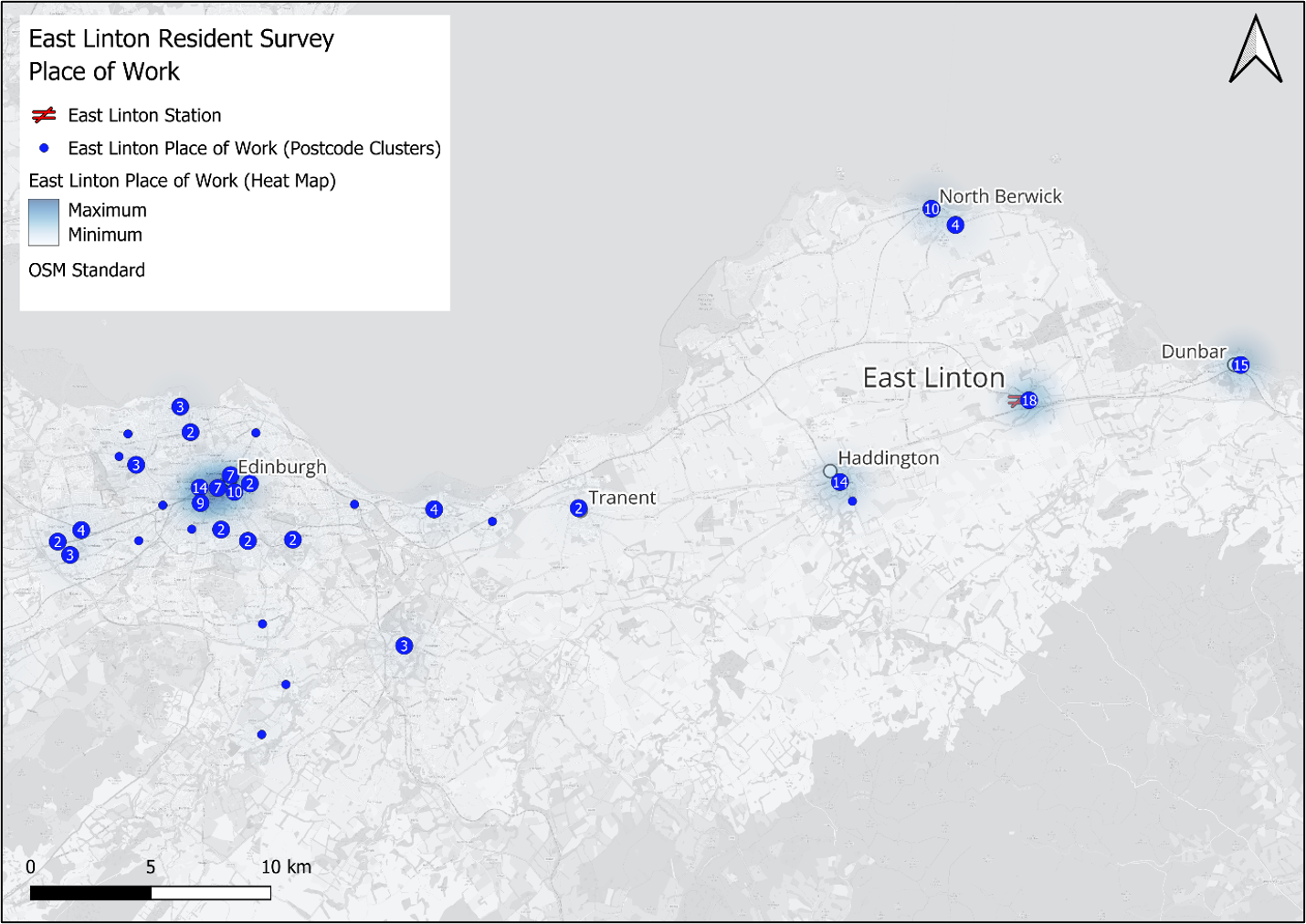 Figure 4. Resident Survey – Place of Work - as described in previous text
