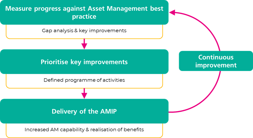 Figure 2 3: Asset Management Improvement Programme, as described in text before